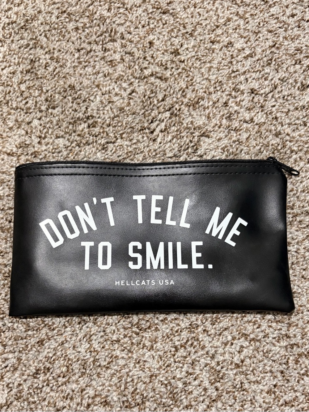 Hellcats USA “Don't Tell Me To Smile” Zip Clutch
